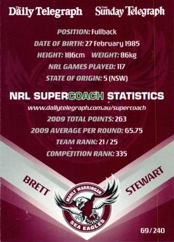 2010 Daily Telegraph NRL #69 Brett Stewart Back